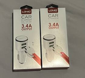 Dl-c29 Ldnio Dual Usb Fast Charge Car Charger White 3.4a Output