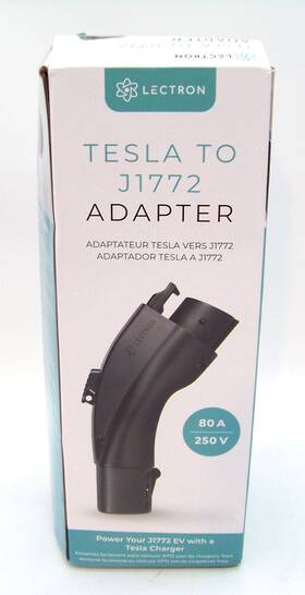 J1772 Lectron 895230323649 Tesla To Charging Adapter Max 48a And 250v Electric Vehicle Black