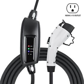 Lectron Nema 5-15 Level 1 Ev Charger 110v 16 Amp With 21 Ft Extension Cord