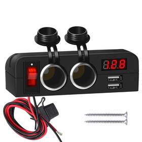 Aoc4100a Lehkg Cigarette Lighter Socket Splitter 192w 2 Multi Port Car Usb Charger Ad