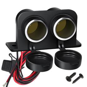 Cls-n2021 Lehkg 12v Car Cigarette Lighter Socket Splitter With Blade Fuse Waterproof