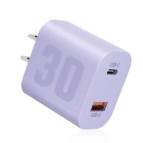 30w-purple-001 Lemi Purple Ipad Usb C Charger Dual Ports Pd 30w Power Type Fast Charging