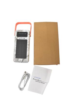 Mdy-635dx Letscom 111wh Solar Power Bank Portable Charger 30000mah Cables