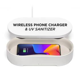 Lh69w Lexon Uv Phone Sanitizer Machine And Wireless Charger - Oblio Box Qi Fast Charging An