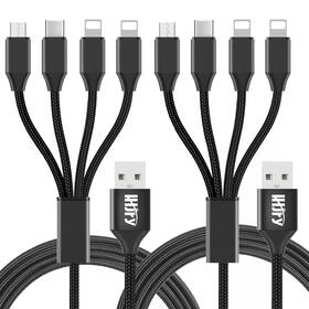 Lhjry 605832806792 4 In 1 Multi Charging Cable 2pack 6.6ft Multiple Charger Cord Usb A To