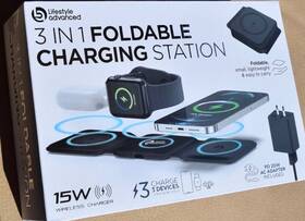 Lifestyle Advanced 049008348011 Folding 3 In 1 Charging Station Wireless
