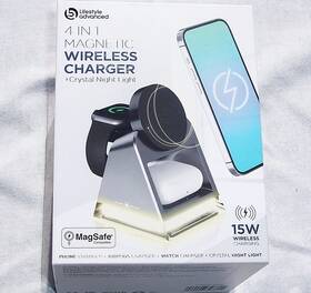 Lawc-3400 Lifestyle Advanced 4 In 1 Wireless Charging Station Adjust Night Light 15w Magsafe Compatible