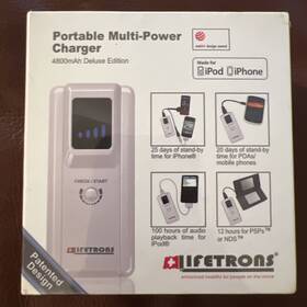 Lt-025 Lifetrons 880912505738 New Portable Multi-power Charger External Power Bank 4800mah