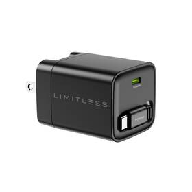 Limitless Innovations 810173091855 65w Gan Wall Charger With 32 Inch Retractable Type-c Cable
