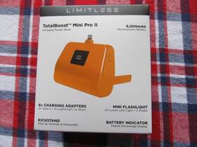 Lim-tbstm6-mo84 Limitless Innovations Totalboost Mini Pro Ll 6 000mah Portable Power Bank Orange - Nib