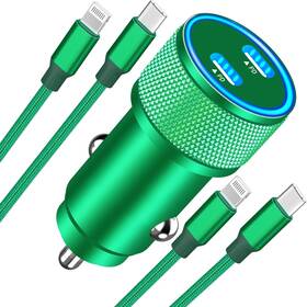 Mlfwgxs632 Linocell Mfi Certified Iphone Fast Car Charger 60w Dual Usb-c Power Cig