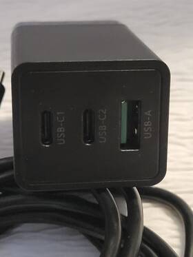 Lintyle 734931949755 3-port Usb C Gan Charger 65w Pd 3.0 Fast Block Usb-c Power