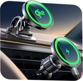 2e7124 Lisen For Qi2 15w Magsafe Car Mount Charger Super Fast Magnetic Wireless Cha