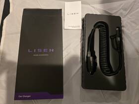 2e755 Lisen New 90w Car Charger Coiled Cable Usb-c/lightening Adapter Black