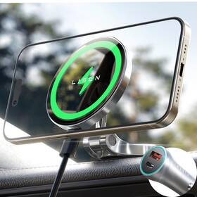 2e769 Lisen For Magsafe Car Charger 15w Ultra Magnetic Phone Holder Magsa