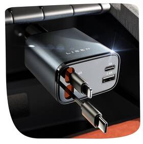 Lisen 744759535757 Retractable Car Charger 69w Usb C Accessories Adapter For Iphone 16