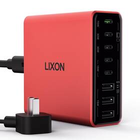 Xt-104 Lixon Usb C Charger 200w Block Upgraded Gan Iv 8-port Fast Chargin