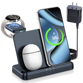 Shzus-q10g-01 Lk Wireless Charger For Google Pixel Watch 3 In 1 Fast Charging Station Compati