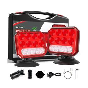 Tcd-01 Lkssbr Wireless Trailer Light Magnetic - 4-in-1 Waterproof Led Strobe/tail Light/bra