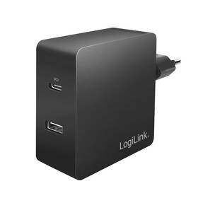 Pa0213 Logilink Caricatore Da Muro Usb-c E Usb Tipo A 65w Nero