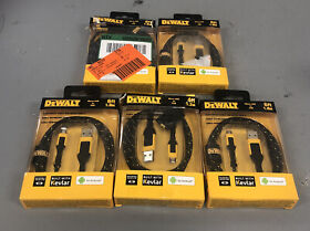 Dxma1311322 Lot Of 5 Dewalt Charging Cable For Micro Usb 6foot 6ft 1 4 Ft
