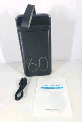 22.5w Lqhue 722898065762 Power Bank 60000mah Fast Charging Portable Charger With Flashlight Sealed