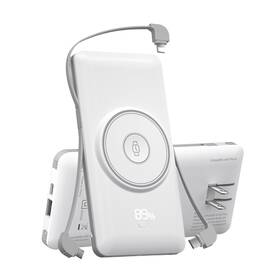 Pb180w Luckyfellow Magnetic 10000mah Portable Charger For Iwatch And Iphone 22.5w Usb C White