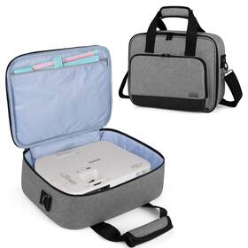 Luxja 720355380076 Projector Case Bag With Accessories Storage Pockets Compatible Wi