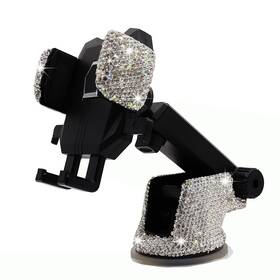 Lycaresun 784136063541 Bling Car Phone Mount Holder Shiny Crystal Rhinestone Stand For Women A