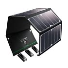 Lysb06xbgss2r-electrncs Ravpower Solar Charger Panel With Triple Usb Ports Waterproof Foldable