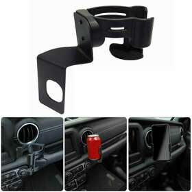 Madhornets S006-009-black Cup Drink Holder Mount Phone Cradle Multi-function Fit For 2018 Wrangler Jl