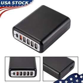 S006-092 Madhornets 6port 100w Charger Pd Qc3.0 Fast Smart Station For Iphone Xiaomi V1