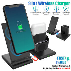 Magnetic Fast Wireless Phone Charger Station 10w For Iphone 11 12 Xr Samsung S20