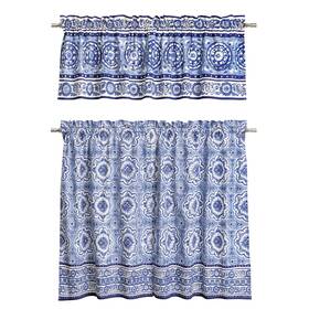 Kc218aa01 Maison D Hermine Dft Kitchen Curtain Set For Windows 100% Cotton Of