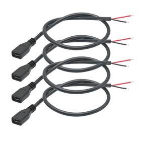 Ma-099 Maixbomr Short Micro Usb Female 2 Pin Bare Wire 30cm/11.8in To Open End Pigt