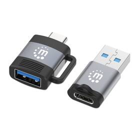 356329 Manhattan 2-piece Usb-c To Usb-a And Adapter Set