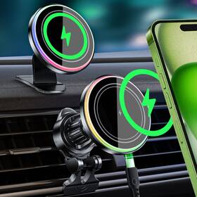 Mankiw 764126656304 For Magsafe Car Mount Charger 15w Wireless Magnetic