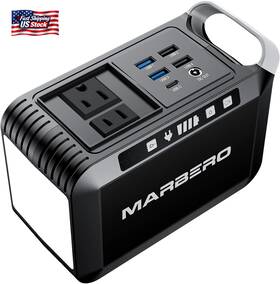 Marbero 445024338358 Portable Power Bank With Ac Outlet Peak 120w/110v Laptop Batte