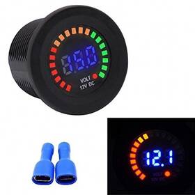 Maso 881000130160 12v Color Led Dc Digital Display Voltmeter Panel Voltage Socket M
