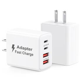 Matestar 705598011314 Usb C Charger Block 40w 2pack 4-port Type Fast Charging Blocks Pd Usbc Plug
