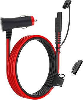 Maxenergy 445040476454 10ft Sae To Cigarette Lighter Plug With Switch And Fuse 16awg 12v Lig