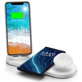936111675m Megagoods Trexonic Wireless Charging Station White
