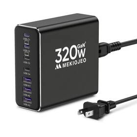 Sy01 Mekiojeo Aluminum Alloy Usb C Charger Gan Fast Charging Station 7 Ports