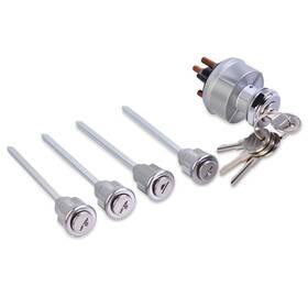 23-08598 Merautop Sj Ignition Switch Assembly Kit With 4 Door Lock Cylinder And Key For Peterbilt