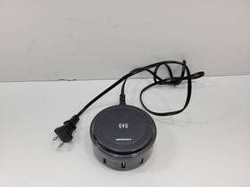 Mic-qis03-101 Merkury Wireless Qi Charger Desktop Power Hub With 3 Usb Ports