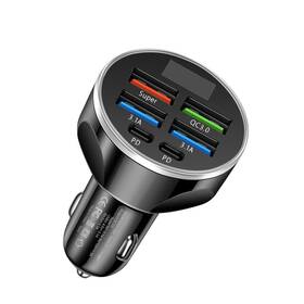Wgs-g50 Mesas Live 6-port Car Charger With Usb C Pd 65w Fast Charging For Multiple Devices L