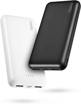 Hyd018 Miady 2-pack Portable Charger Pd 22.5w 10000mah Fast Dark Black White