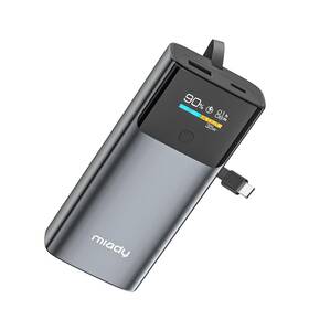 M8130 Miady Portable Charger Pd 35w Fast Charging Small Power Bank Has Smart Gray