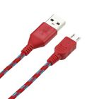 Microusbdatacable406np Mybat Red Woven Pattern Data Cable Ft For 885126141604