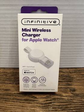 Mini 049022201408 Infinitive Wireless Charger For Apple Watch - White New In Sealed Box
